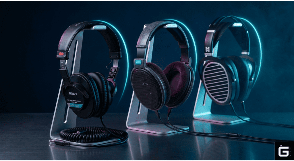 Studio monitor headphones neon