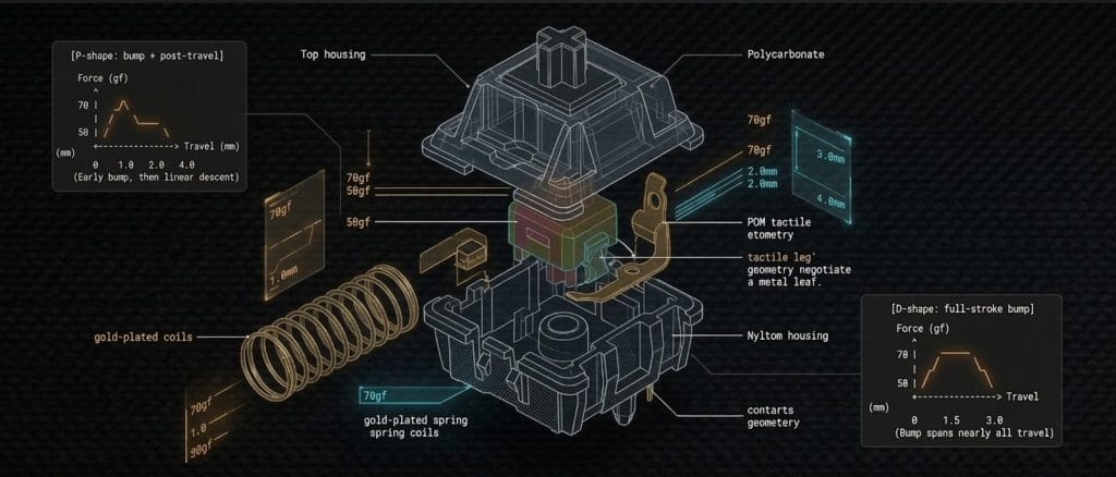 Exploded tactile switch diagram
